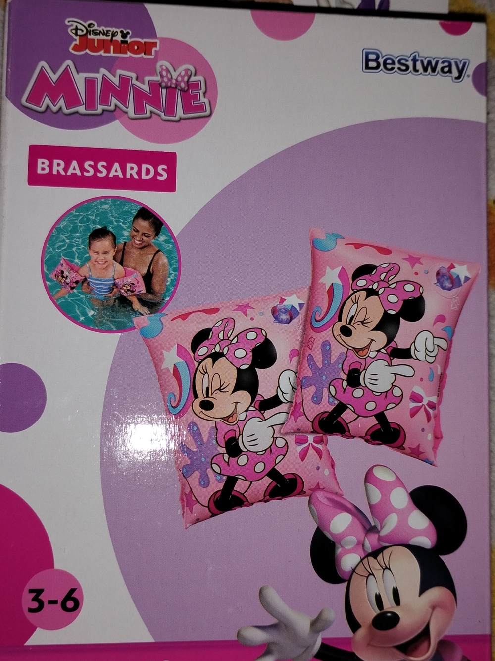 Kids' Disney Junior Minnie Mouse Pink Arm Float Swim Floaties